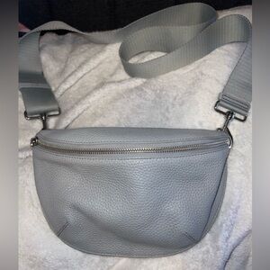 Rebecca minkoff Bree belt/sling bag, grey and black in color